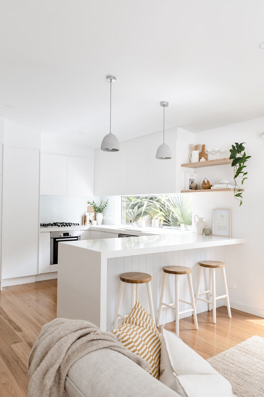 Kitchen Design with Floating Shelves