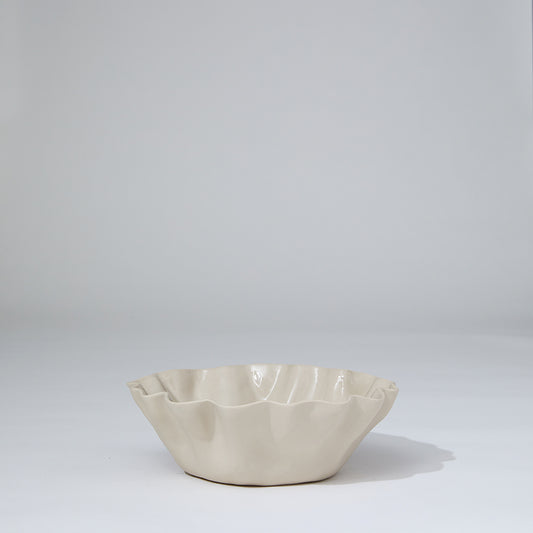 Ruffle Bowl Chalk White (M)