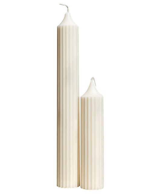 Column Pillar Candle - Cream Set