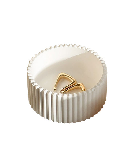 Handmade Ribbed Trinket Bowl