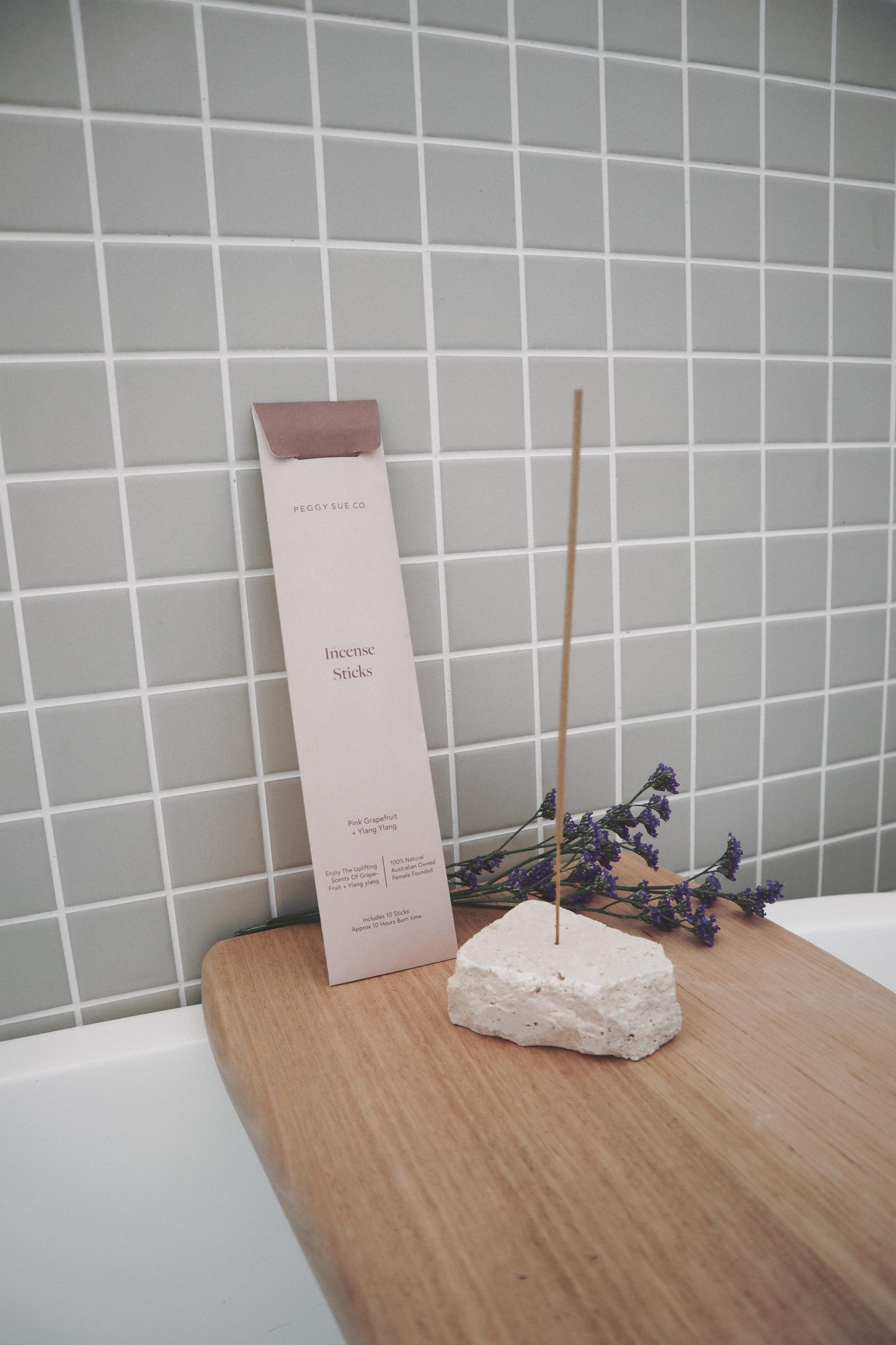 Travertine Incense Holder