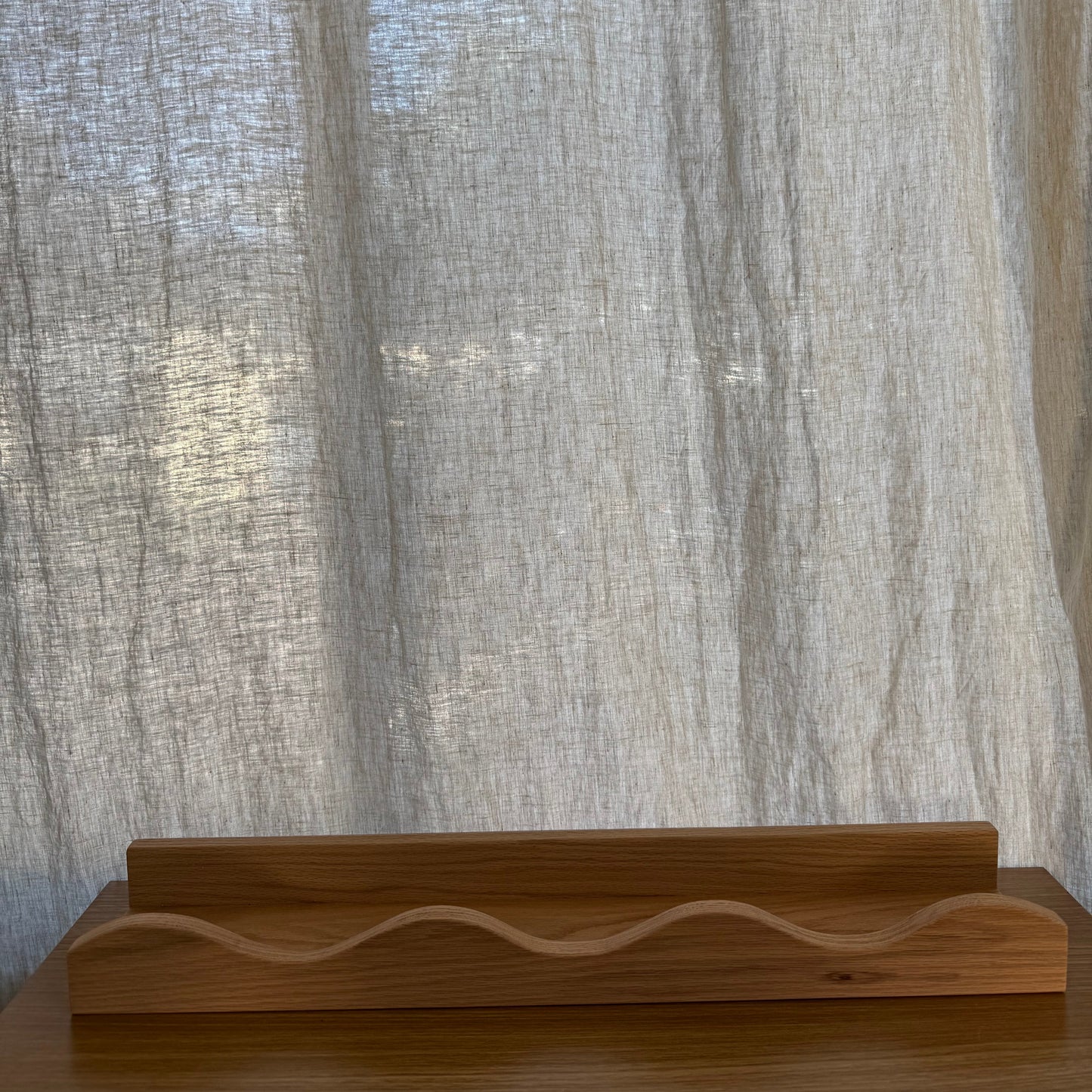Wave Ledge Shelf in American Oak Warehouse Sale 680mm