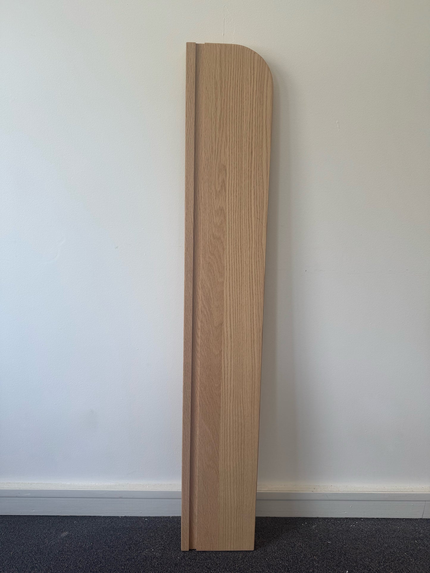 Curved Floating Shelf in American Oak 1200mm x 185mm with LED rebate - Warehouse Sale