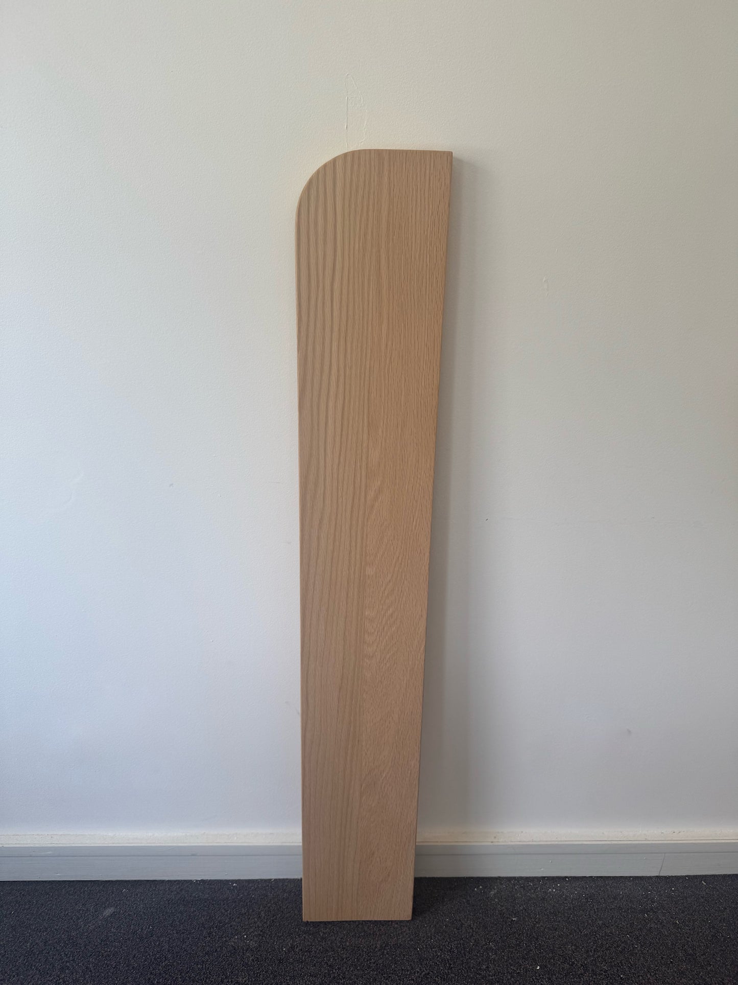 Curved Floating Shelf in American Oak 1200mm x 185mm with LED rebate - Warehouse Sale