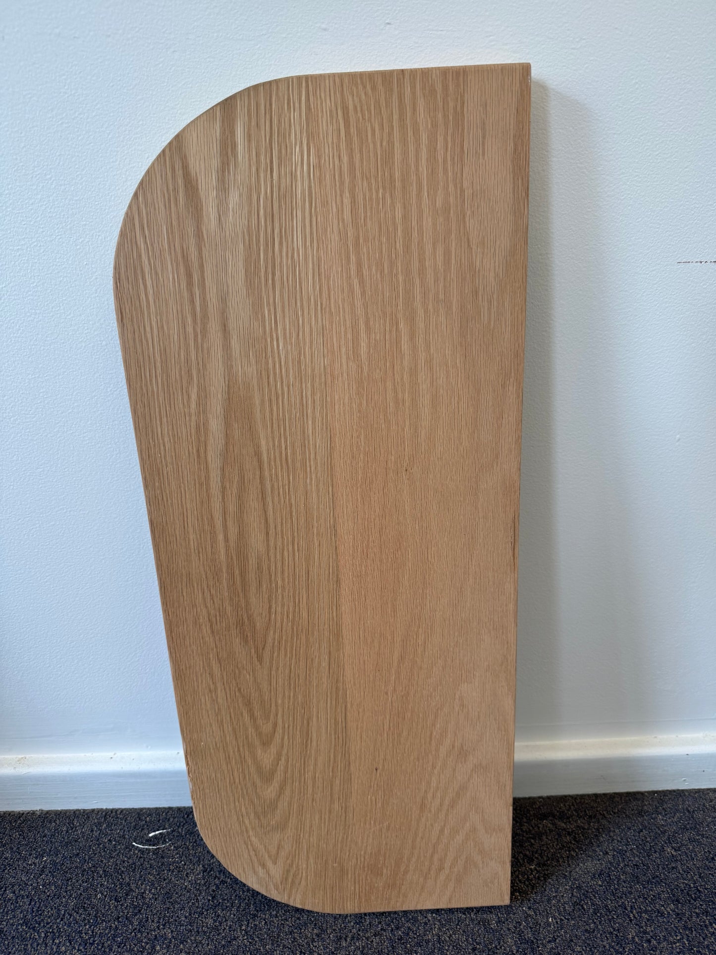 Curved Floating Shelf in American Oak - 285mm x 700mm - warehouse sale