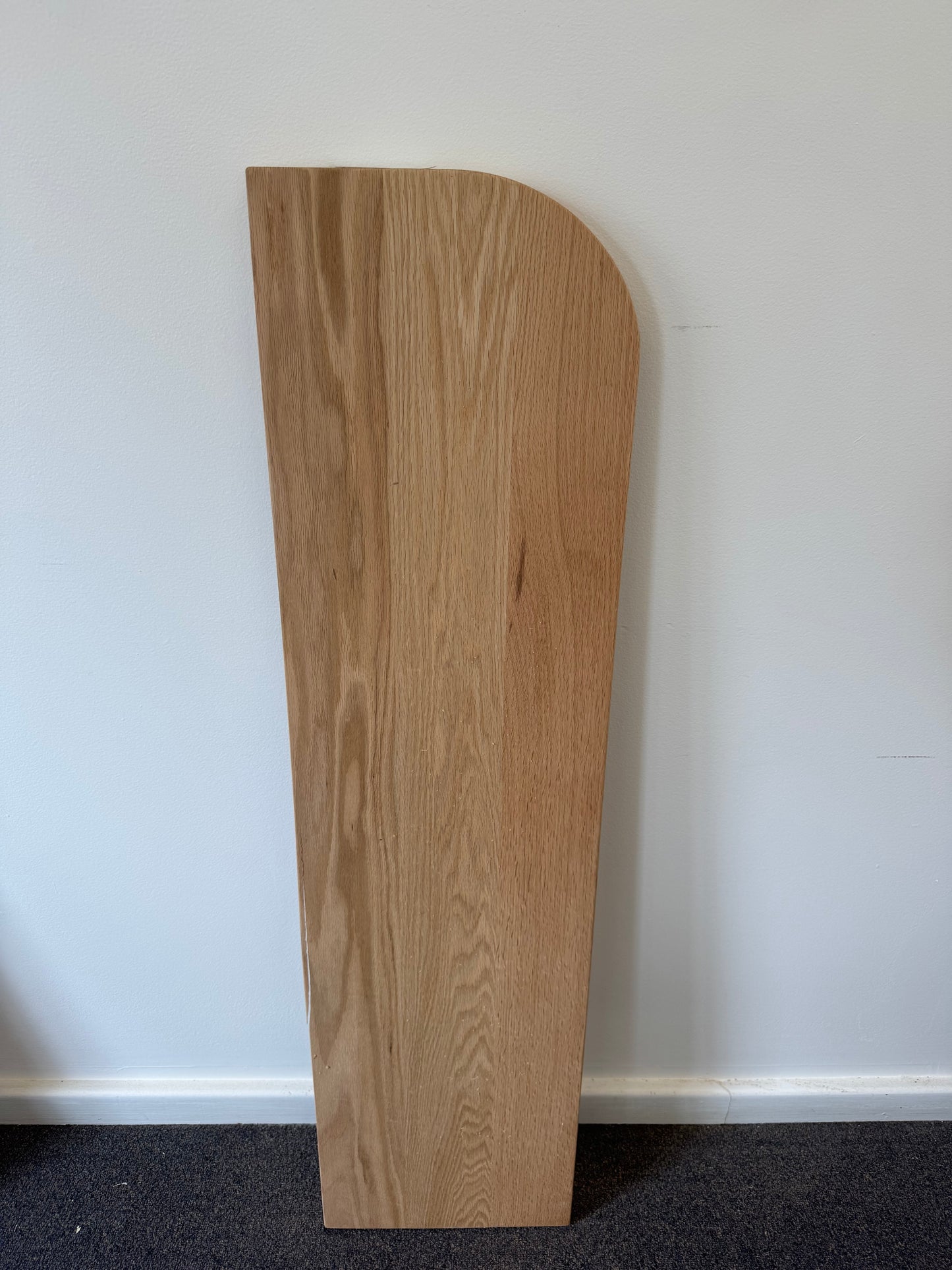 Floating Shelf in American Oak (curved) - 285mm x 1100mm - warehouse sale