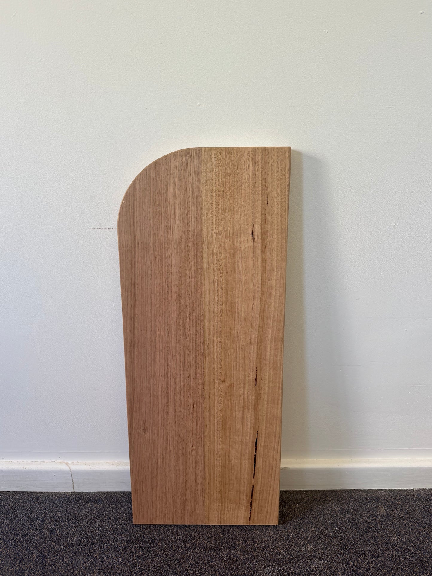 Curved (one end) Floating Shelf in Tasmanian Oak - 285mm x 705mm - warehouse sale