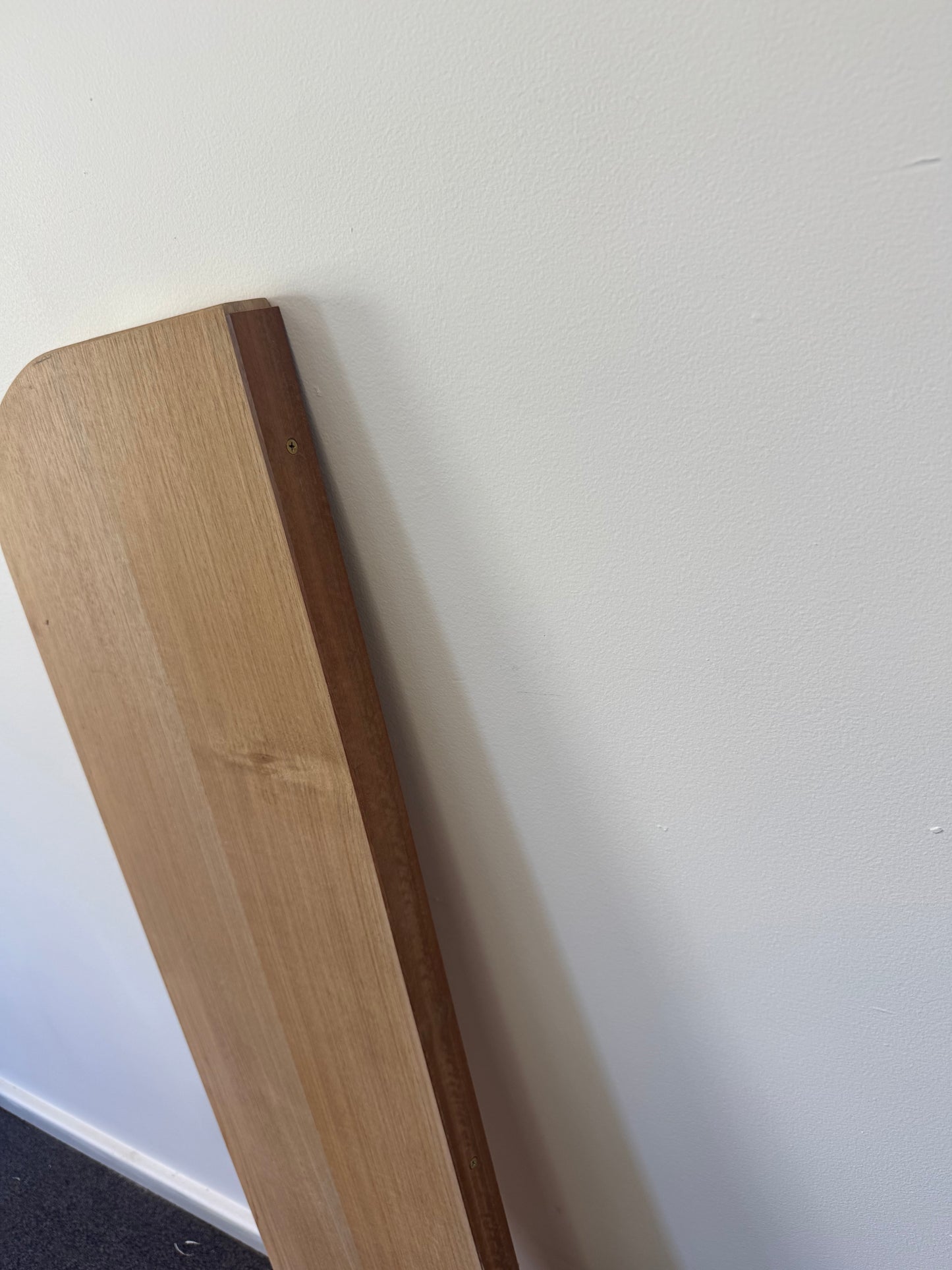 Curved (one end) Floating Shelf in Tasmanian Oak - 285mm x 1200mm - warehouse sale