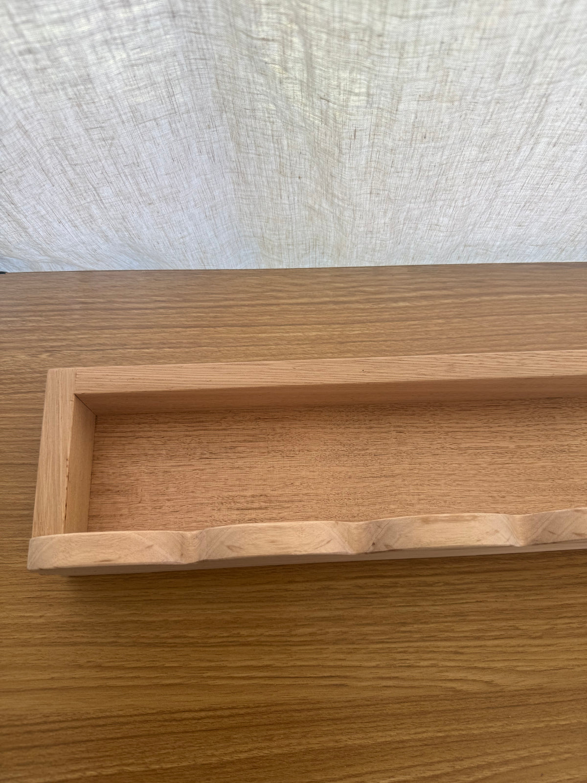 Scallop Shelf in Tasmanian Oak (with sides)- 125mm x 690mm - warehouse sale