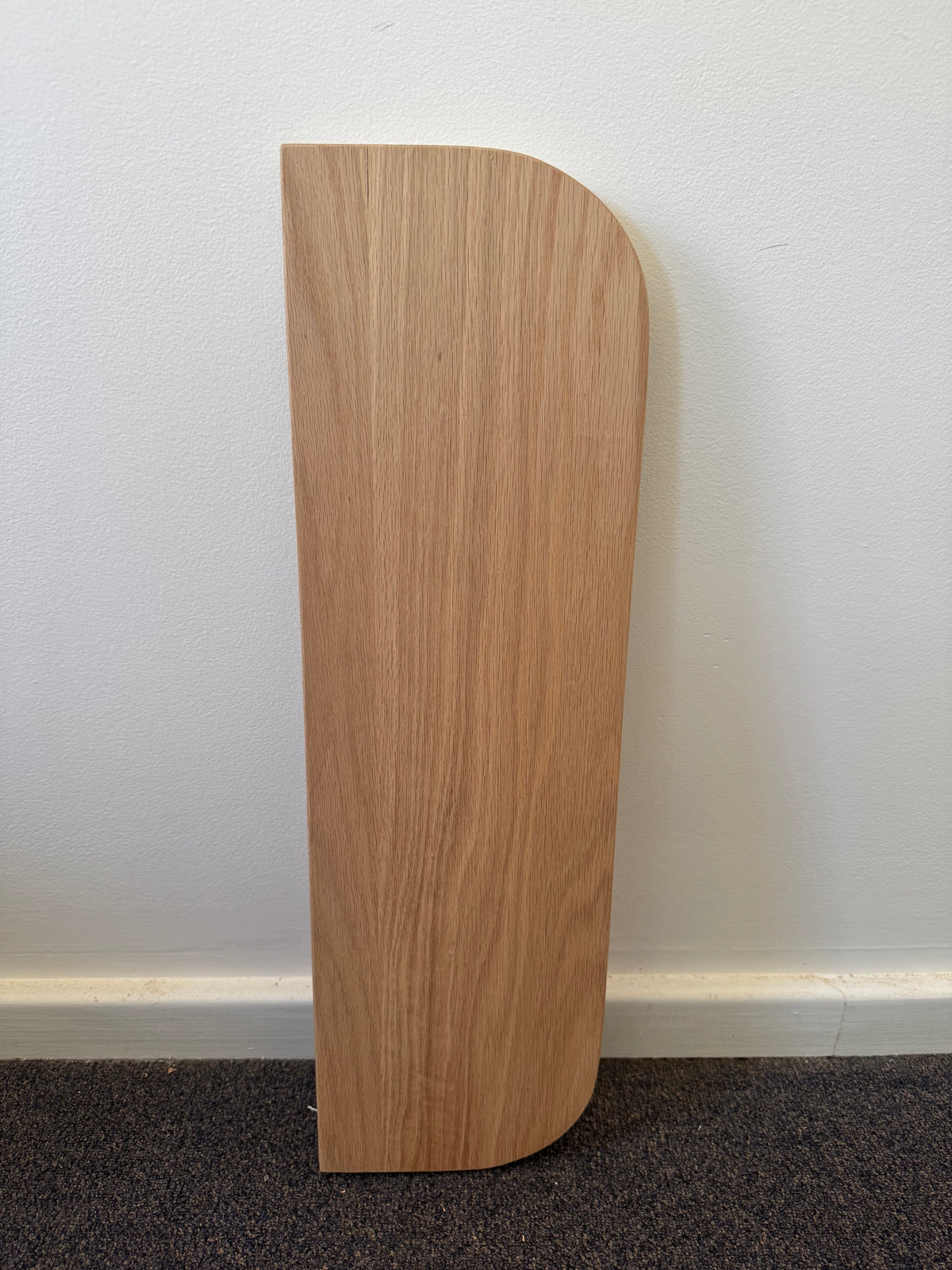 Curved Floating shelf in Blonde Oak (curve both) - 185mm x 600mm - warehouse sale