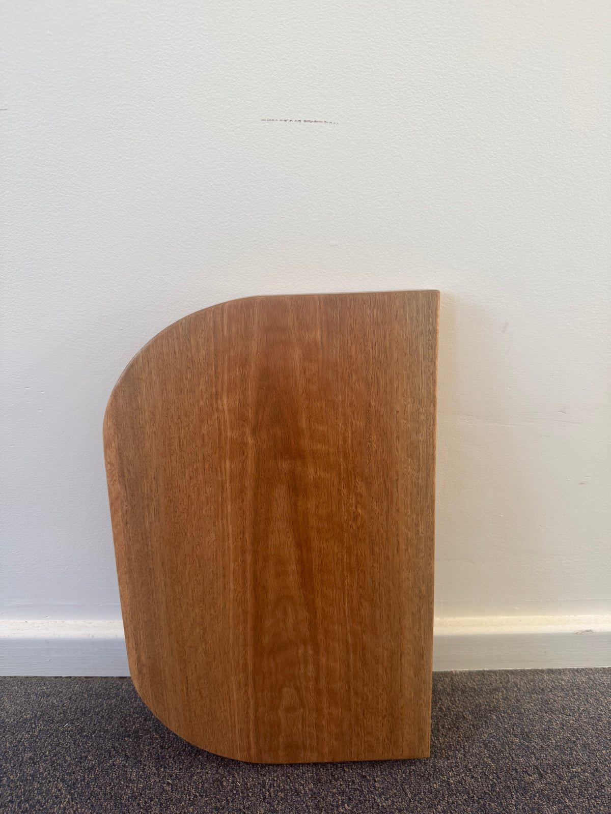 Curved Floating shelf in Spotted Gum (curve both ends) - 285mm x 450mm - warehouse sale
