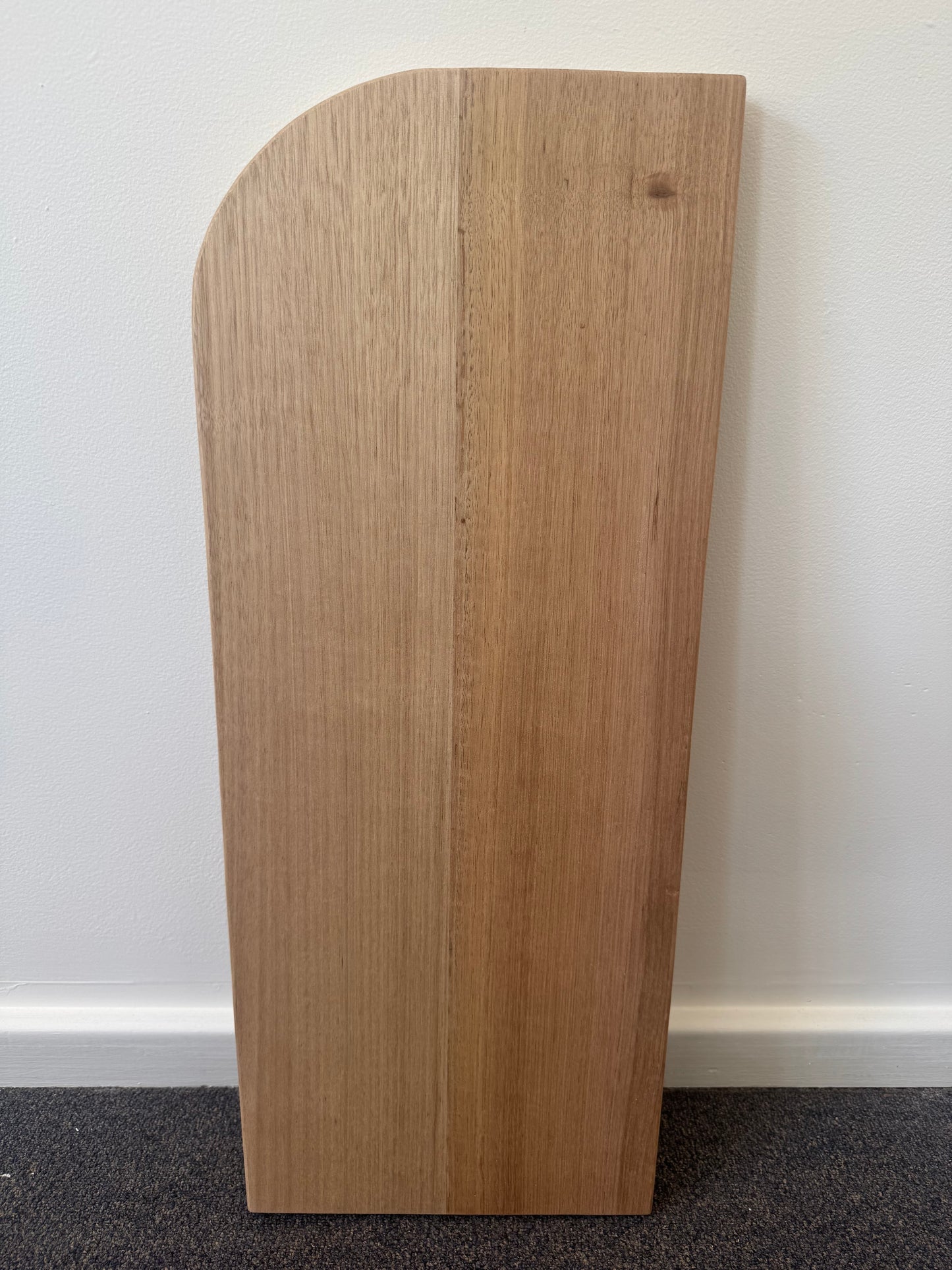 Curved Floating Shelf (one end) in Tasmanian Oak - 285mm x 697mm