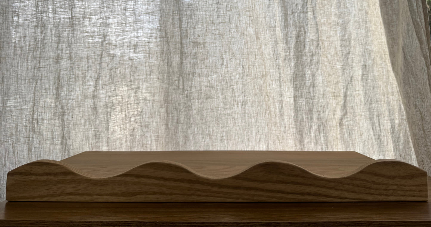 Wave Floating Shelf in American Oak - 285mm x 690mm - warehouse sale