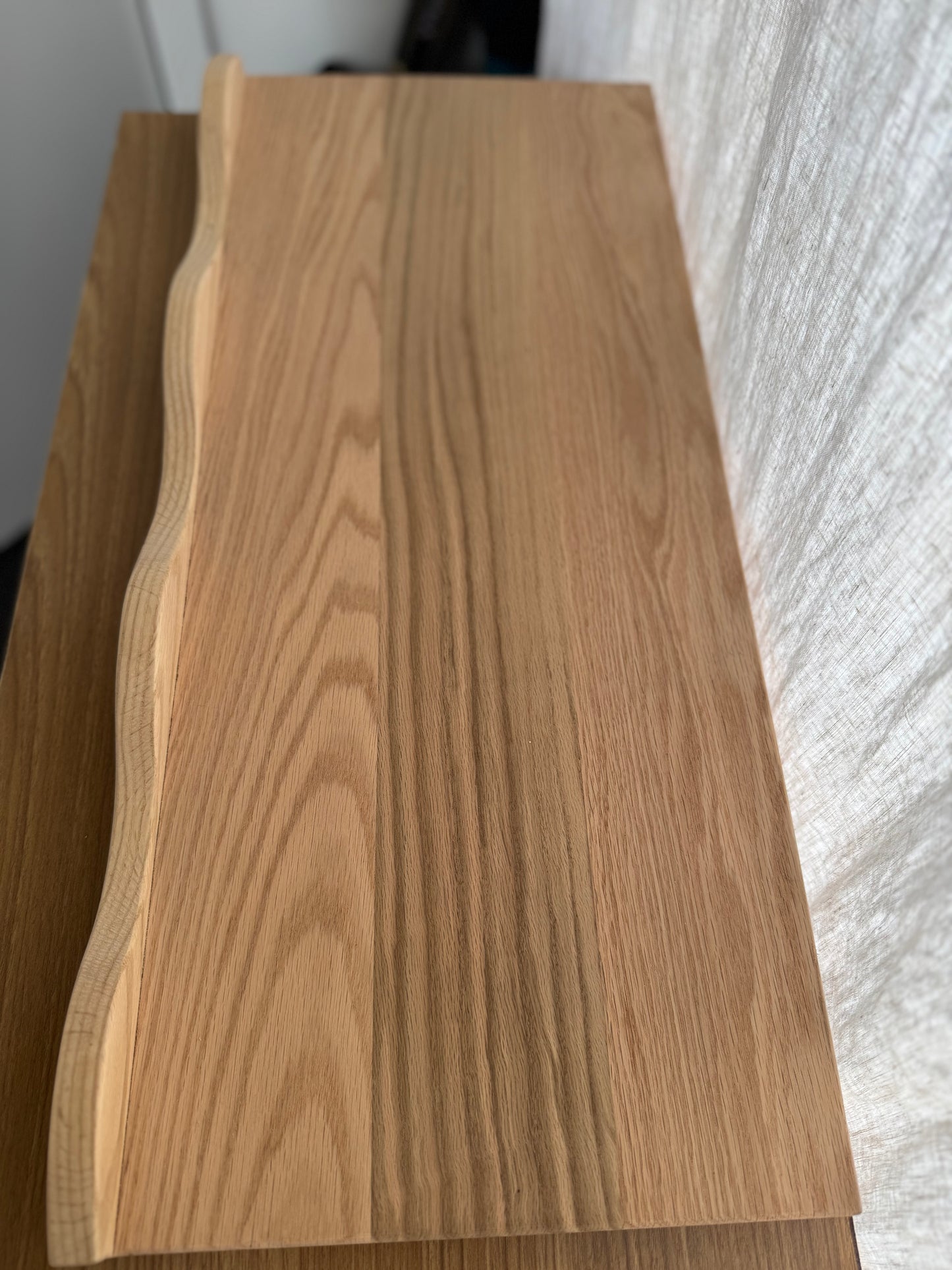 Wave Floating Shelf in American Oak - 285mm x 690mm - warehouse sale