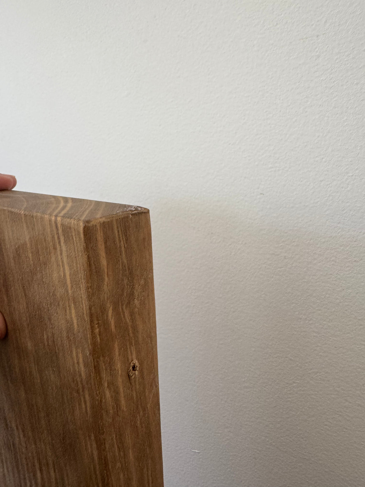 Floating shelf in Spotted Gum (transit damage) - 185mm x 900mm - warehouse sale