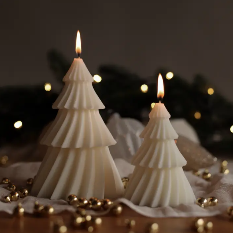Sweeping Christmas Tree Candle - Small