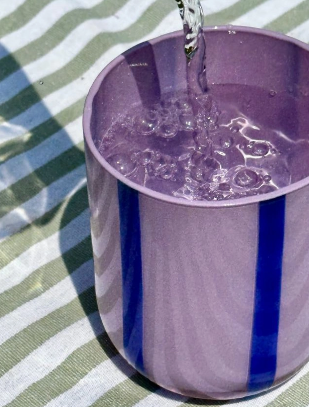 Atina Glassware - Lilac & Navy