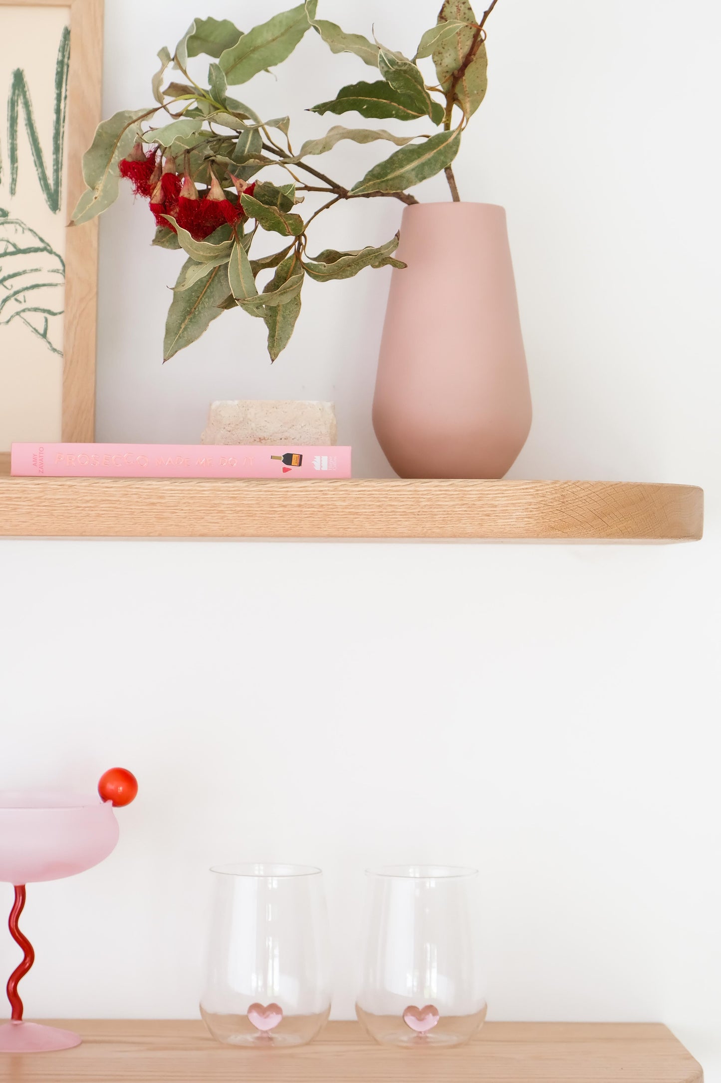 L'amour Glass With Pink Love Heart