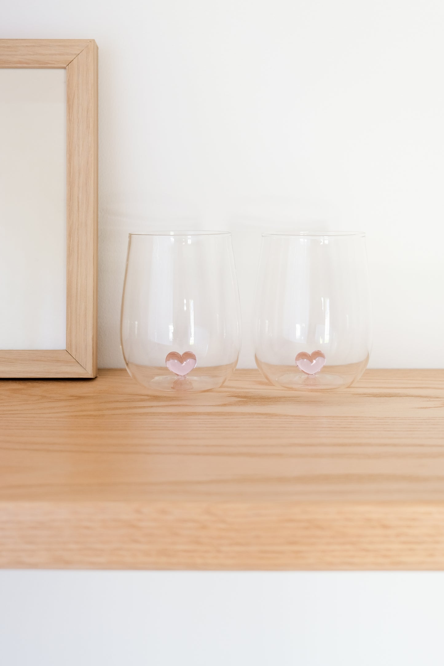 L'amour Glass With Pink Love Heart