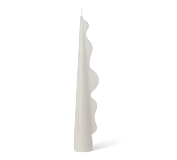 Seaweed Pillar Candle - White