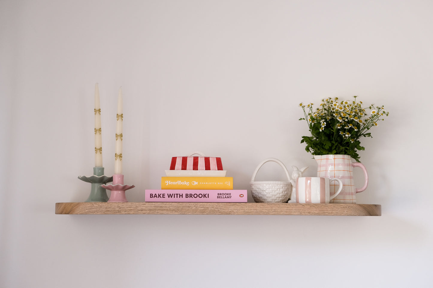 Curved Floating Shelf (Spotted Gum)