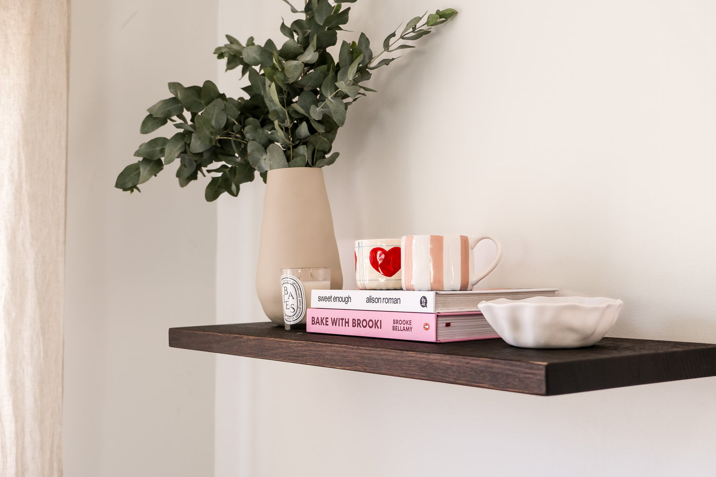 Floating Shelf Walnut stain