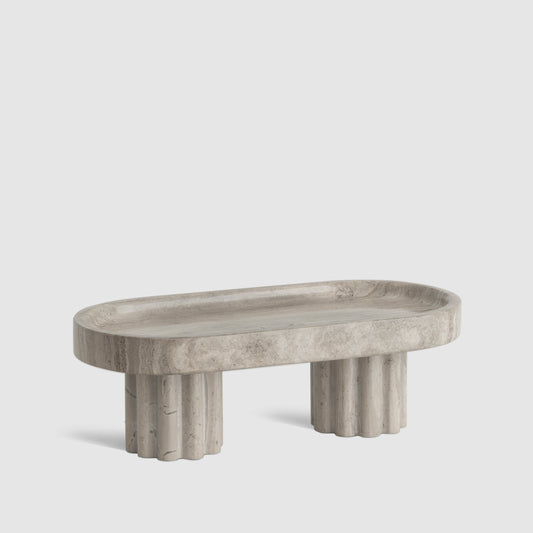 Column Tray - Oval / Travertine