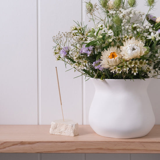tubby vase with nice flowers