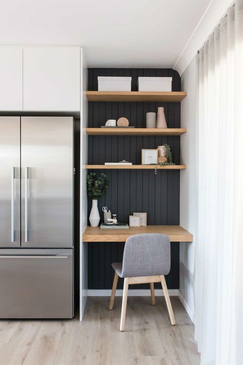 Floating Shelves to create a study nook
