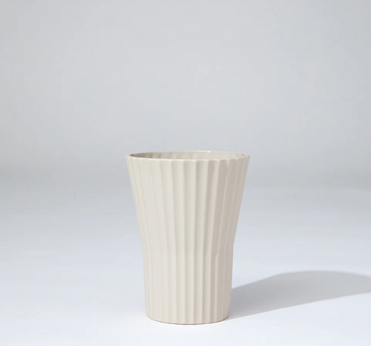 Anthena Ripple Vase Chalk White (L)