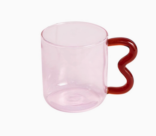 Bonbon Pink Glass Cup