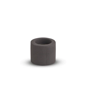 Ribbed Infinity Candle Holder Charcoal (S)