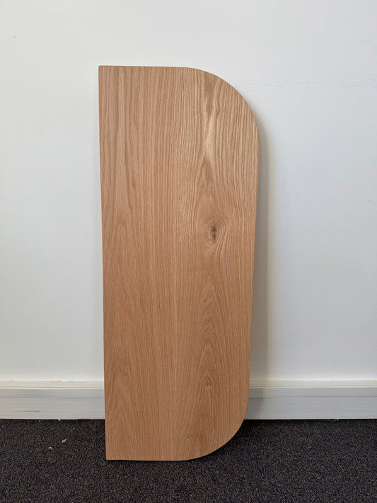 Curved Floating Shelf in Blonde Oak - 285mm x 750mm - warehouse sale