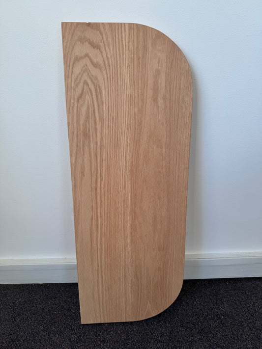 Curved Floating Shelf in Blonde Oak - 285mm x 750mm - warehouse sale