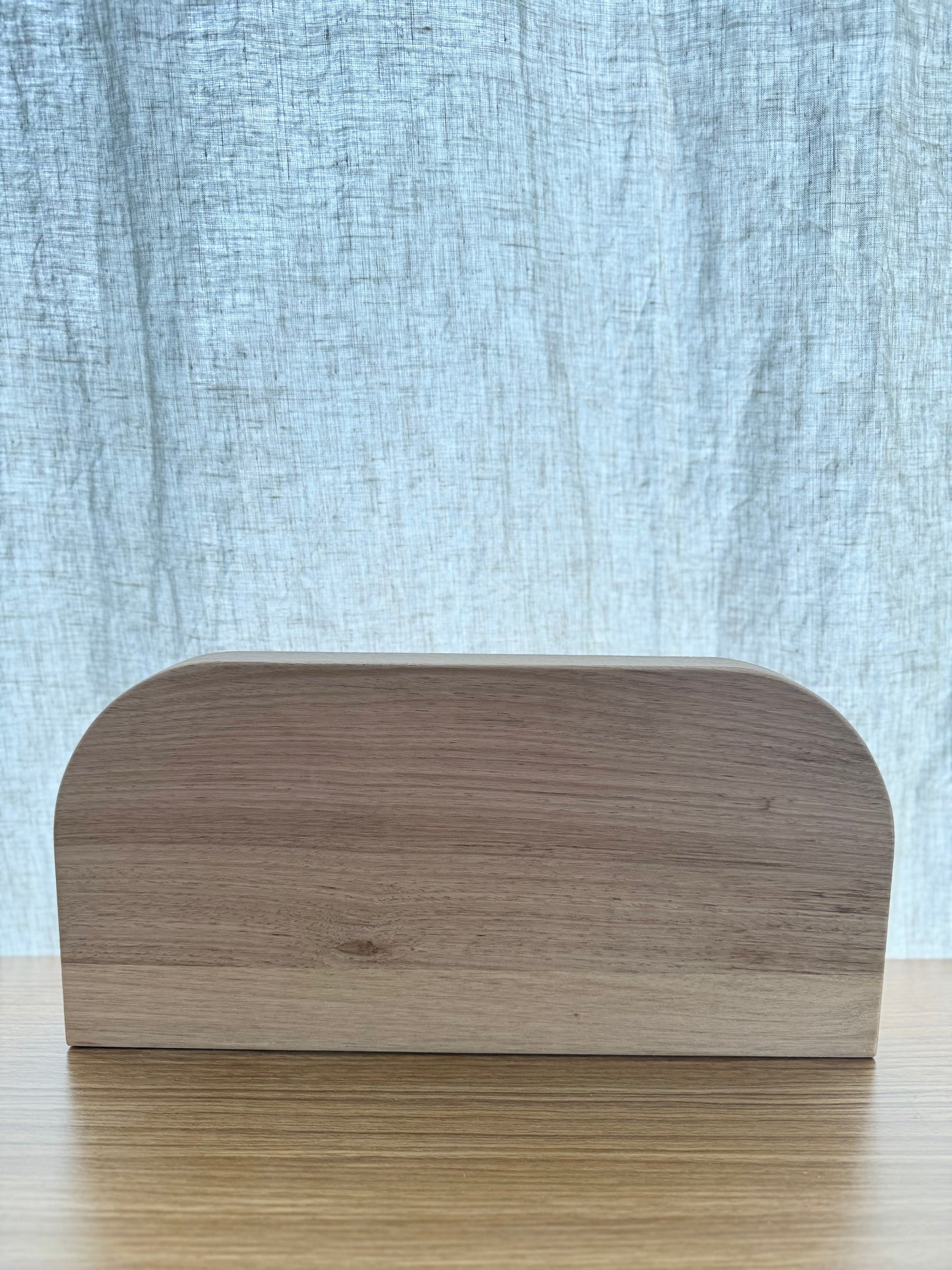 Curved Floating Shelf in Tasmanian Oak 380mm x 185mm - Warehouse Sale