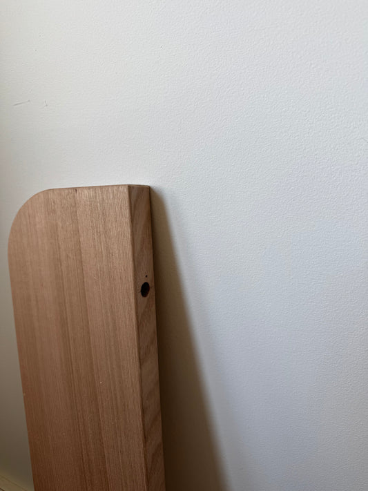 Curved Floating Shelf in Tasmanian Oak - 185mm x 750mm - warehouse sale