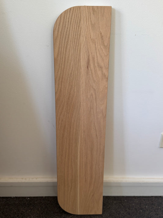 Curved (both ends) Floating Shelf in American Oak  - 185mm x 800mm - warehouse sale