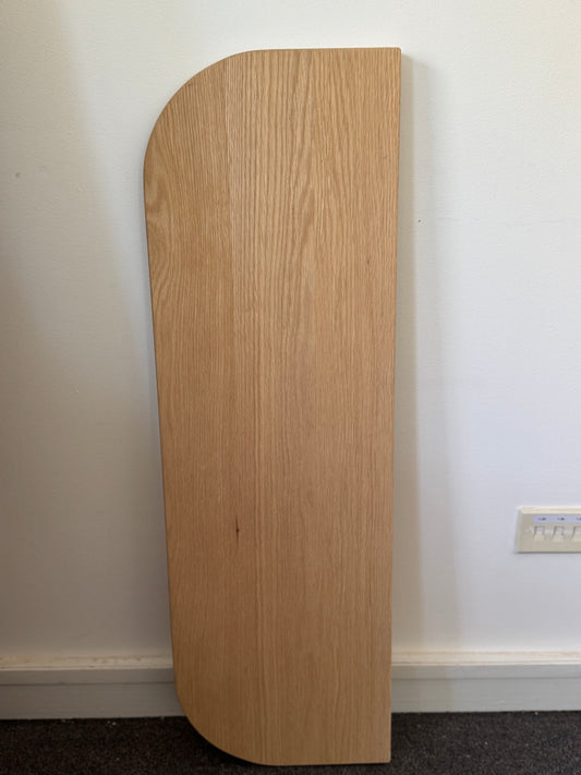 Curved (both ends) Floating Shelf in American Oak - 285mm x 900mm - warehouse sale