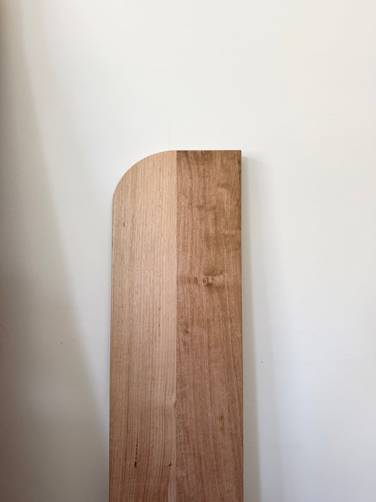 Curved (one side) Floating Shelf in Tasmanian Oak - 285mm x 1200mm - warehouse sale