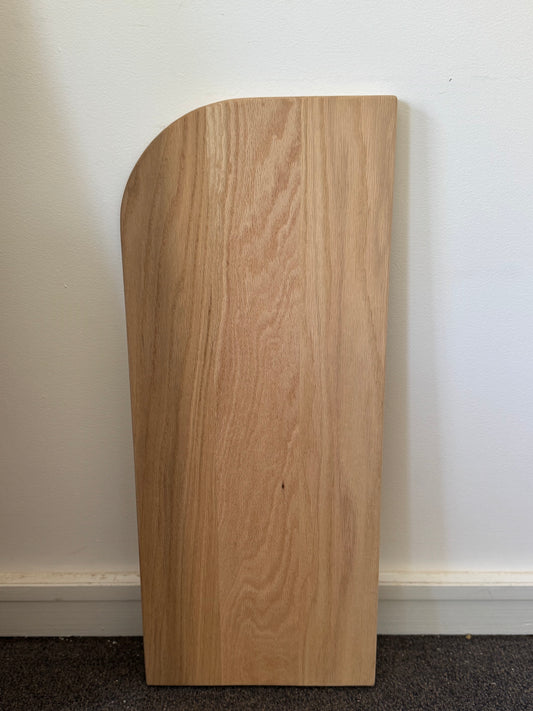 Curved (one side) Floating Shelf in American Oak - 285mm x 700mm - warehouse sale