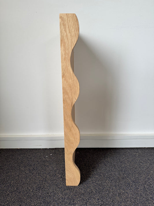Wave Floating Shelf in American Oak - 290mm x 715mm - warehouse sale