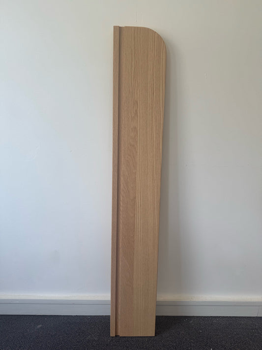 Curved Floating Shelf in American Oak 1200mm x 185mm with LED rebate - Warehouse Sale