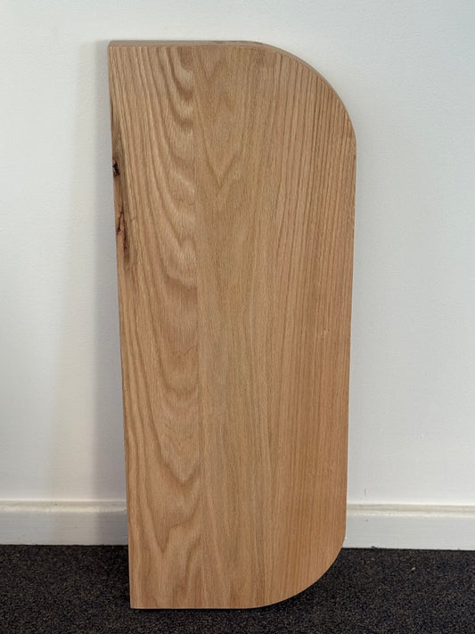 Curved (both ends) Floating Shelf in American Oak - 285mm x 750mm - warehouse sale