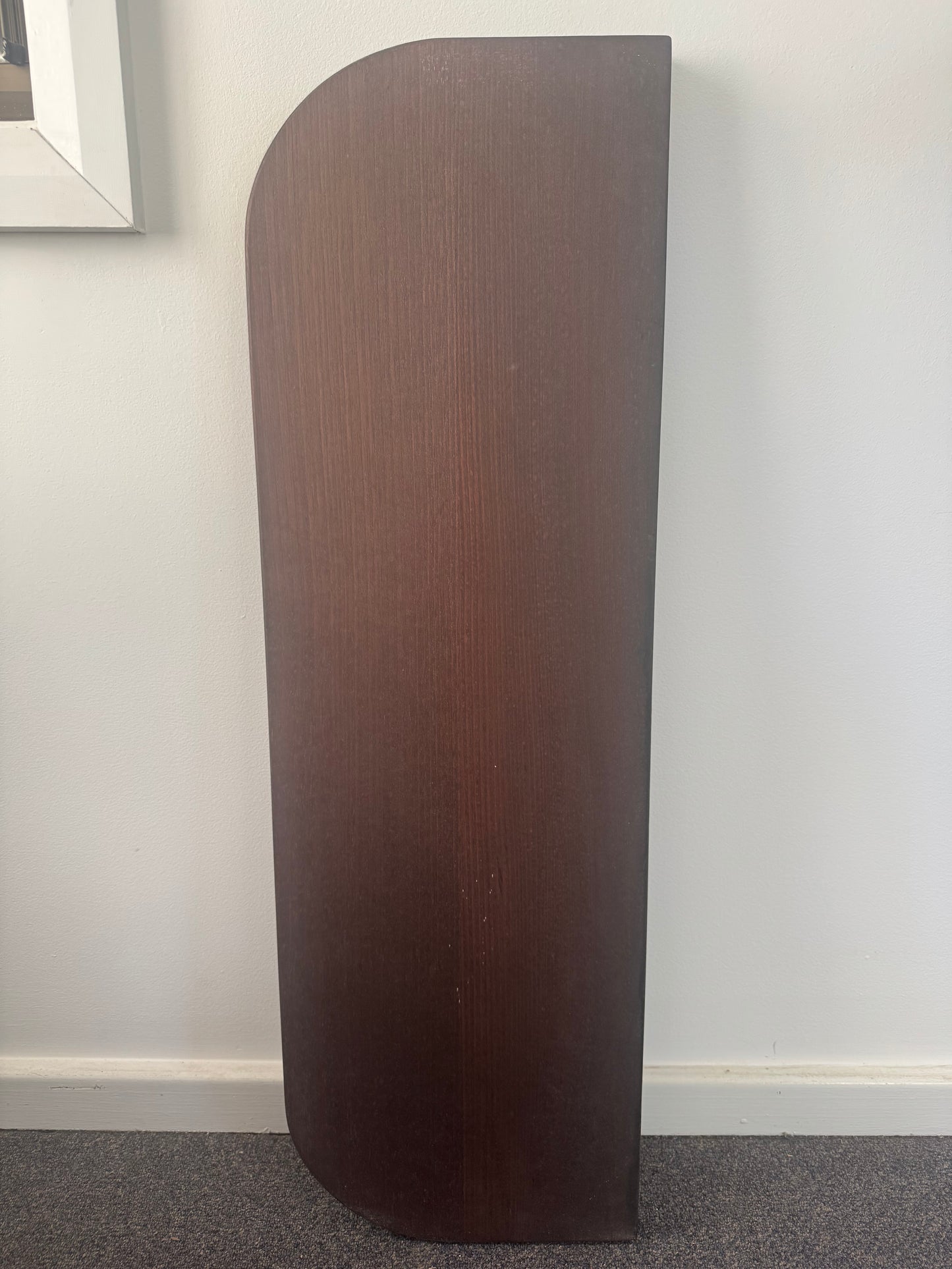 Curved (both ends) Floating Shelf in Walnut stain  - 285mm x 900mm - warehouse sale