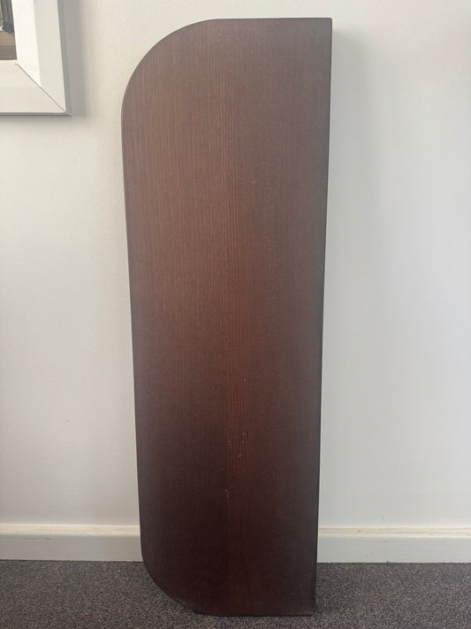 Curved (both ends) Floating Shelf in Walnut stain  - 285mm x 900mm - warehouse sale