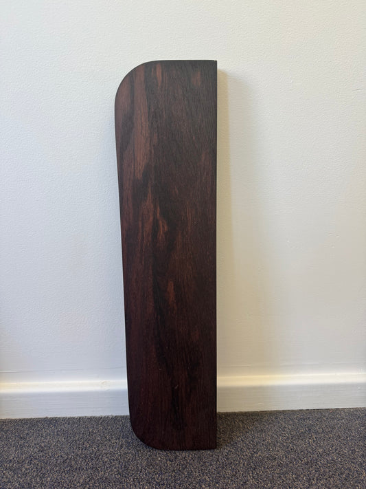 Curved Floating Shelf in Walnut Stain (curve both sides) - 140mm x 600mm - warehouse sale