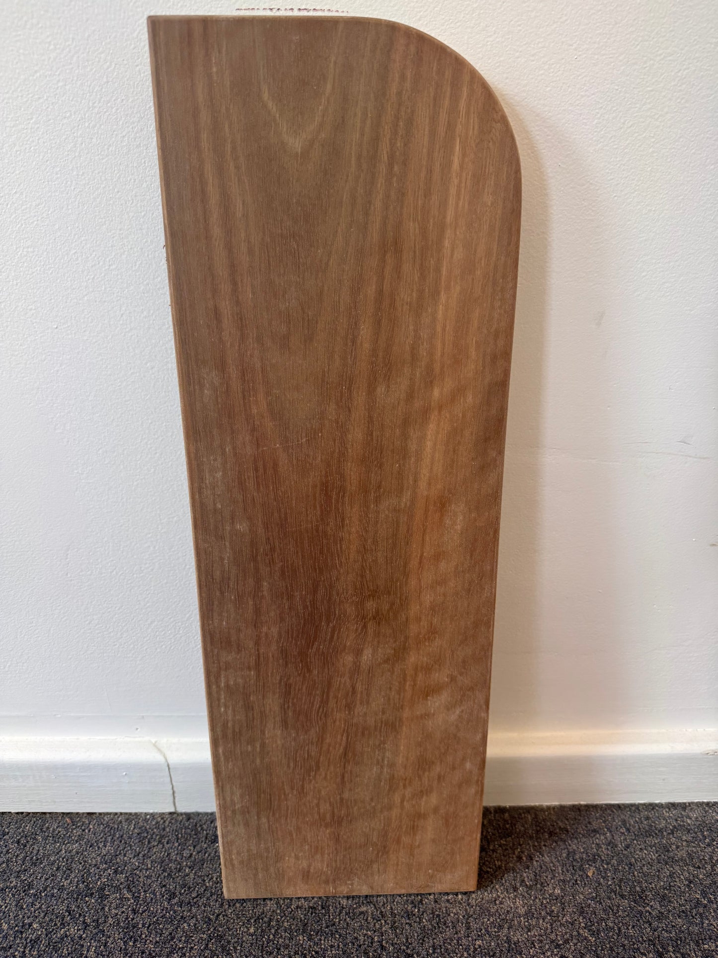 Curved Floating Shelf in Spotted Gum (one end curved) - 190mm x 565mm - warehouse sale
