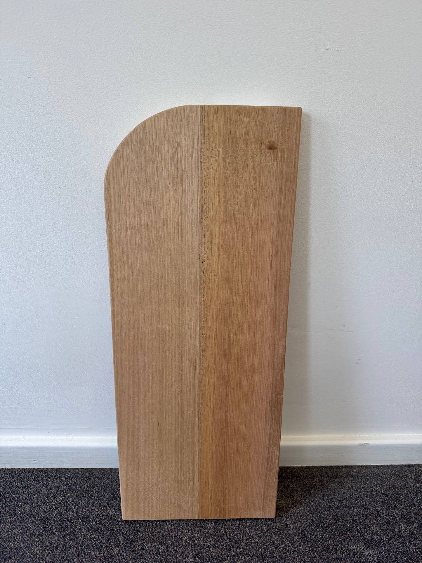 Curved Floating Shelf in Tasmanian Oak (one end curved)  - 285mm x 697mm - warehouse sale