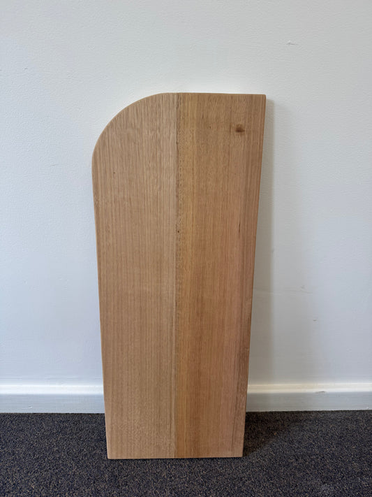 Curved Floating Shelf in Tasmanian Oak (one end curved)  - 285mm x 697mm - warehouse sale