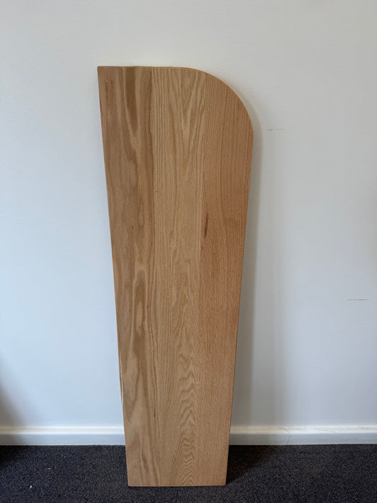 Floating Shelf in American Oak (curved)  - 285mm x 1100mm - warehouse sale